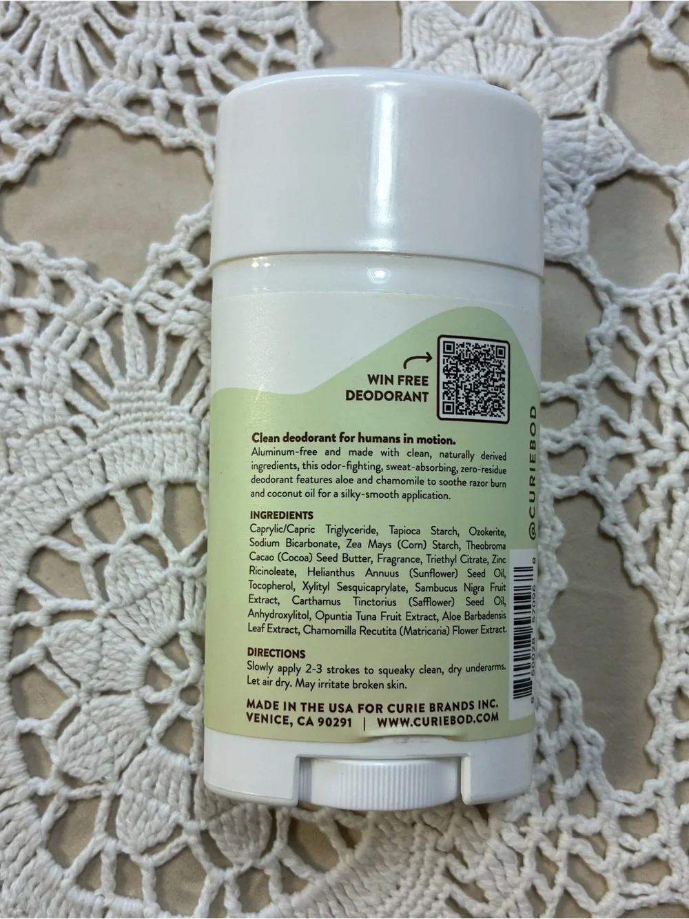 Clean Deodorant – Warm Vanilla (Light Green)